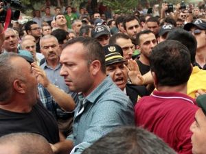 Şehidin cenazesinde gerginlik