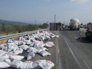 20 ton kömür yola saçıldı