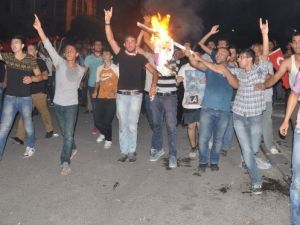 Terör yürüyüşünde arbede