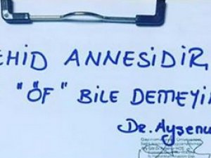 Şehit annesidir bir "Öf" bile demeyiniz
