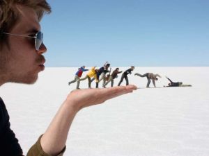 Selfie modasını çöpe attı !