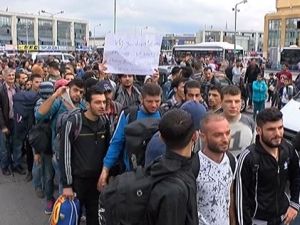 İstanbul Otogarına mülteci akını