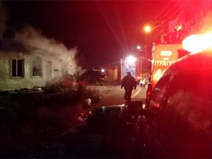 Yangın anı saniye saniye görüntülendi!