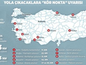 Yola çıkacaklara "kör nokta" uyarısı
