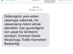 Emniyetten dönüş için uyarı mesajı