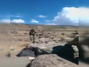 Tren raylarına döşenen patlayıcı imha edildi