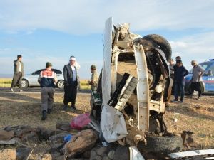 Otomobil takla attı: 1 ölü, 2’si ağır 8 yaralı