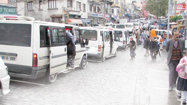 Trabzon’da dolmuş çilesi
