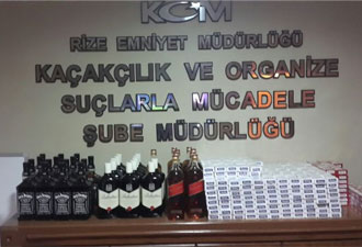 Rize'de kaçak içki operasyonu!