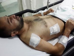 Oy vermek için gitti bıçaklandı