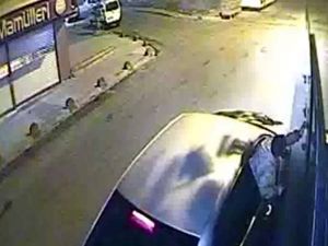 Hırsızlar depodaki mazotu böyle boşalttı