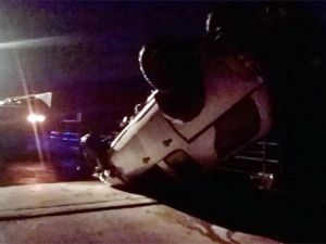 Dereye uçan aracın sürücüsü hayatını kaybetti