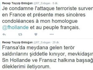 Cumhurbaşkanı Erdoğan’dan Türkçe ve Fransızca Kınama