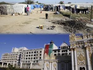 Bir tarafta 18 milyon dolar bir tarafta 20 çadır