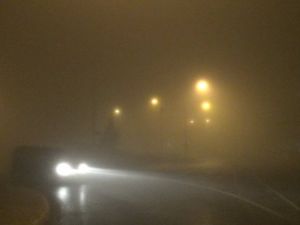 Sürücülerin sisle imtihanı