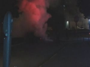 Seyir halinde alev topuna dönüştü