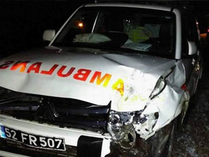 Ordu'da ambulans kazası!