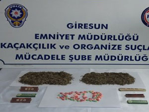 Giresun'da uyuşturucu kuryesi yakalandı!