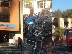 PKK’lılar bir okulu daha yaktı