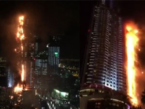 63 katlı otelde yangın