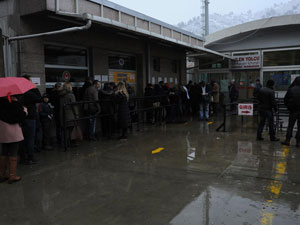Sarp Sınır Kapısı'nda yeni yıl yoğunluğu