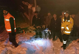 Ülkeler arası sevkle hastaneye kaldırıldı