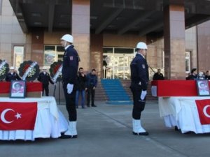 Şehit ve kızı son yolculuklarına uğurlandı