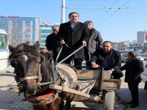 CHP’den at arabalı eylem