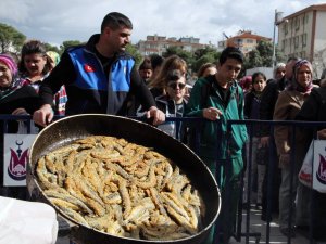 15 bin kişiye tonlarca hamsi!