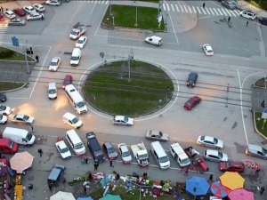 Samsun'da trafiğe 'drone' etkisi