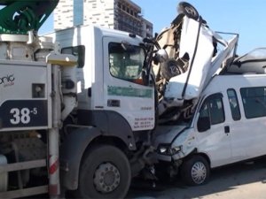 Beton mikseri dehşeti: 7 yaralı