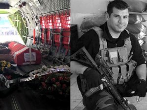 Şehit arkadaşının cenazesini getirmişti