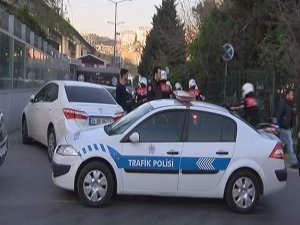 Yüzü kapalı 3 genç polisi alarma geçirdi