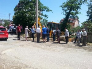 İş makinesi kaza yaptı: 1 Yaralı