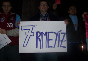 Trabzonspor taraftarı yürüdü