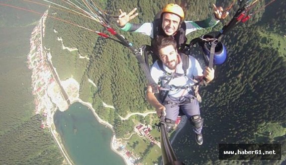 Uzungöl'ün keyfini böyle çıkarıyorlar