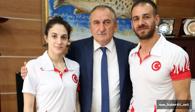 Milli sporcular Bolu Belediye başkanını ziyaret ettiler!