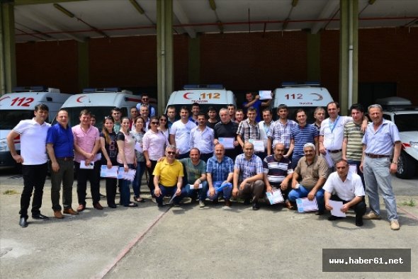 Trabzon'da sağlık çalışanlarına yangın eğitimi