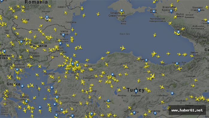 Hava trafiği kilitlendi