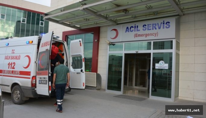 Odun keserken kendini kesti!