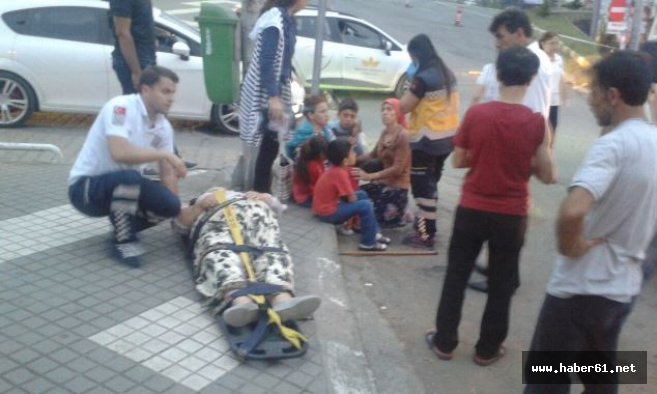 Trabzon’da tır otomobile çarptı