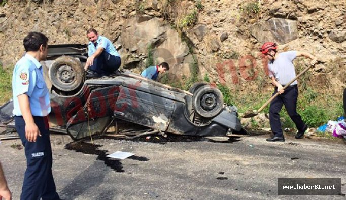 Trabzon'da korkutan kaza!