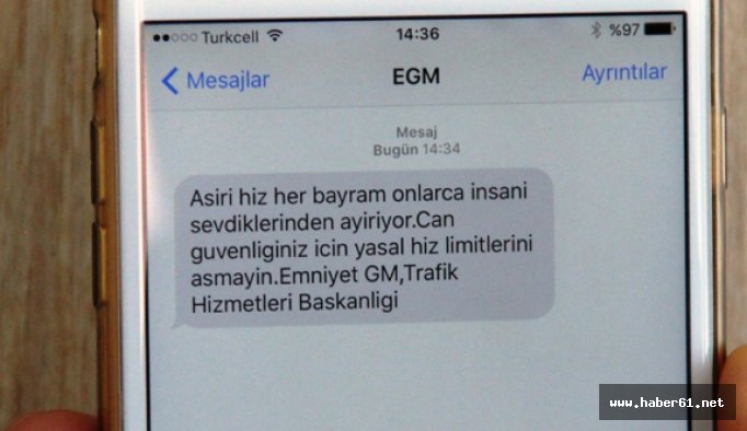 Emniyetten sürücülere SMS’li uyarı