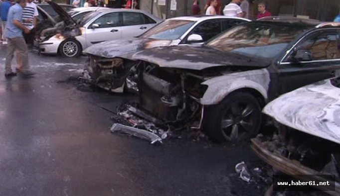 17 araç kundaklandı