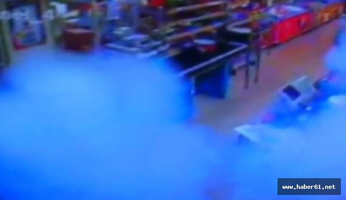 Markete bombalı saldırı