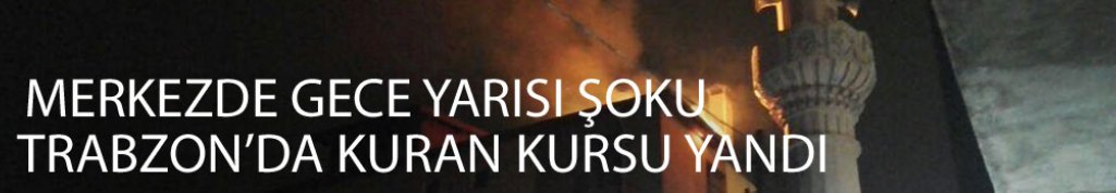 Trabzon Erdoğdu'da yangın