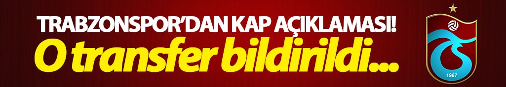 Trabzonspor'dan flaş KAP açıklaması!