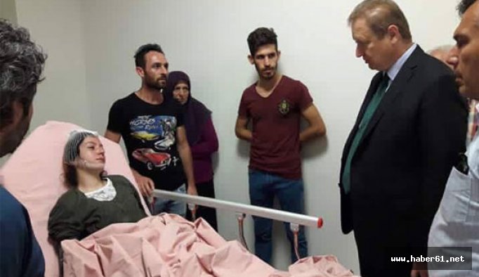 Trabzon Maçka'da yaralanan kişilere Vali'den ziyaret