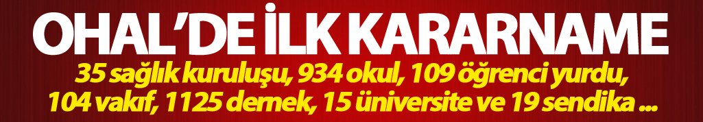 OHAL'de ilk kararname yayınlandı
