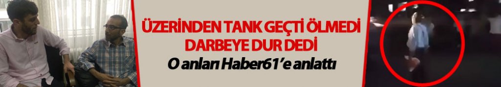 Üstünden Paletli geçti hikayesini Haber61'e anlattı